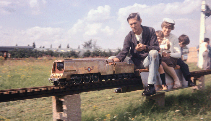 Len taking the loco for a test run