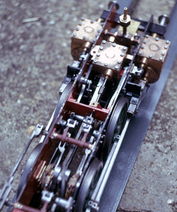 The three sets of valve gear